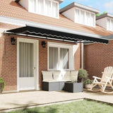 Retractable Awning Black 400 x 200 cm Polyester and Aluminium 3329858
