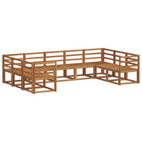 Outdoor Sofa Set 9 pcs Natural Solid Acacia Wood 3366967