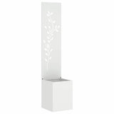 Garden Privacy Screen White 32 x 32 x 150 cm Cold-rolled steel 876407