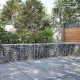 Gabion Basket with Cover 300x50x50 cm Galvanised Iron 3295134