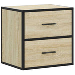 ZNTS Wall-mounted Bedside Cabinets 2 pcs Sonoma Oak 40x31x39.5 cm 848727