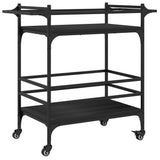 Kitchen Trolley Black 82x40x78.5 cm Engineered Wood 842361