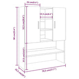 Washing Machine Cabinet Grey Sonoma Engineered Wood 3120183