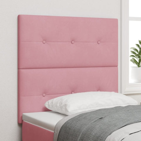 ZNTS LED Headboard Pink 100 cm Velvet 3338422
