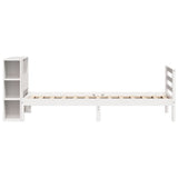 Bookcase Bed without Mattress White 90x200 cm Solid Wood Pine 3321876