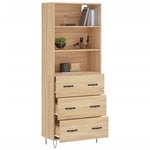 Highboard Sonoma Oak 69.5x34x180 cm Engineered Wood 3189376