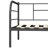 DayBed Frame without Mattress Grey Metal 90x200 cm 284674