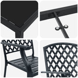 Garden Dining Set 5 pcs Anthracite Powder-Coated Steel 3379306