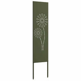 Garden Privacy Screen Olive green 32 x 140 cm Cold-rolled steel 876234
