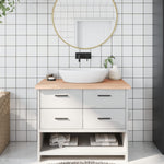 Bathroom Countertop 100x60x cm Untreated Solid Wood 3156039