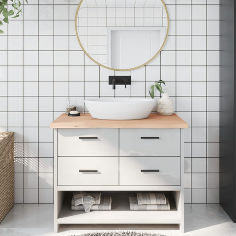 Bathroom Countertop 100x60x cm Untreated Solid Wood 3156039