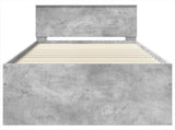 Daybed Concrete Grey and Black 90 x 200 cm Engineered Wood 3408532