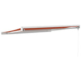 Retractable Awning Orange and Brown 3.5x2.5 m Fabric and Aluminium 3154542