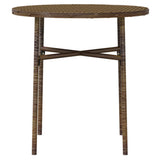 Garden Dining Set Brown PE Rattan, Powder-Coated Steel Medium 3098027