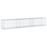 Gabion Basket with Cover 300x50x50 cm Galvanised Iron 3295134