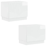 TV Cabinet High Gloss White Engineered Wood 897339