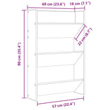 Wall Shoe Cabinet White 60x18x90 cm Engineered Wood 806759