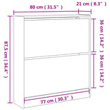 Shoe Cabinet Sonoma Oak 80x21x87.5 cm Engineered Wood 839919