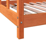Kids Bed Frame Wax Brown 90x190 cm Solid Wood Pine 847137
