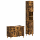 2 Piece Bathroom Cabinet Set ALKMAAR Smoked Oak Engineered Wood 3417509