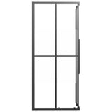Shower Cabin Half Frosted ESG 90x70x180 cm Black 151854