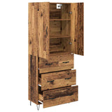 Highboard with Drawer 2 pcs Old Wood Engineered Wood 3415780