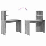 Desk with Shelf Grey Sonoma 102 x 50 x 124 cm Engineered Wood 869359