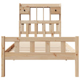 Bookcase Bed without Mattress 90x190 cm Single Solid Wood Pine 3322158