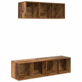 TV Cabinet Set Wall-mounted 2 pcs Old Wood Engineered Wood 3393354