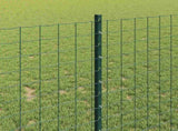 Embedded Fence Post 22 pcs Green 140 cm Powder-Coated Steel 3335918