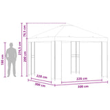 Gazebo 3 x 3 m Yellow Polyester and Steel 190 gsm 900356