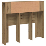 Headboard Cabinet Artisan Oak 120x19x104.5 cm Engineered Wood 856879