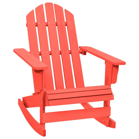 Garden Rocking Adirondack Chair Solid Fir Wood Red 315883
