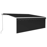 Manual Retractable Awning with Blind 4.5x3m Anthracite 3069319
