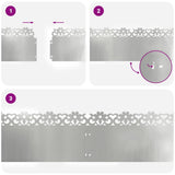 Lawn Edgings 10 pcs Silver 103 x 0.05 x 22 cm Galvanised Steel 874780