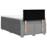 Box Spring Bed with Mattress Light Grey 120x200 cm Fabric 3285848