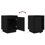 ZNTS Bedside Cabinets with LED Lights 2 pcs Black 38x34x50 cm 861268