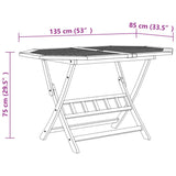 Dining Set Brown Solid Acacia wood Foldable Garden Dining Set 3086997