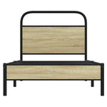 Bed Frame without Mattress 80x200 cm Sonoma Oak Engineered Wood 4100401