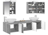 Bathroom Cabinet Set 5 pcs Grey Sonoma Engineered Wood 3406476