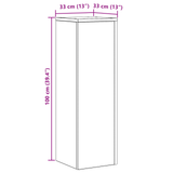 Plant Stand Black Oak 33 x 33 x 100 cm Engineered wood 869235