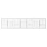 Gabion Basket with Cover 700x50x150 cm Galvanised Iron 3295160