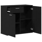 Sideboard Black Oak 80x36x75 cm Engineered Wood 862010