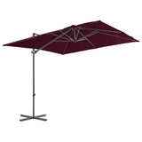 Cantilever Garden Parasol Bordeaux Red Fabric Large Tiltable 312308