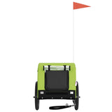 Pet Bike Trailer Green and Black Oxford Fabric and Iron 94004