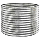 Garden Raised Bed Galvanised Steel 100x100x68 cm Silver 319057