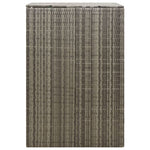 Single Wheelie Bin Shed Grey 70x80x117 cm Poly Rattan 319864