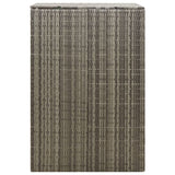 Single Wheelie Bin Shed Grey 70x80x117 cm Poly Rattan 319864