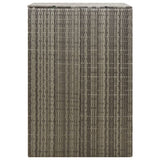 Single Wheelie Bin Shed Grey 70x80x117 cm Poly Rattan 319864