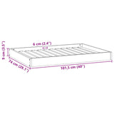 Dog Bed Wax Brown 101.5 x 74 x 9 cm Solid Pine Wood 867649